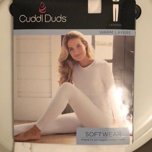 CuddleDuds NWT white Warm Layers leggings